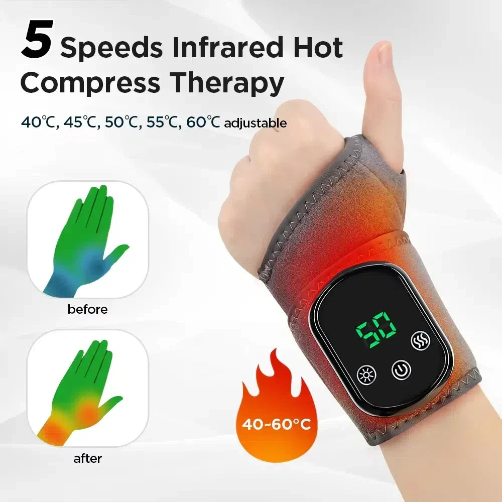 Deep tissue infrared massager with heat for soothing muscle recovery and relief.