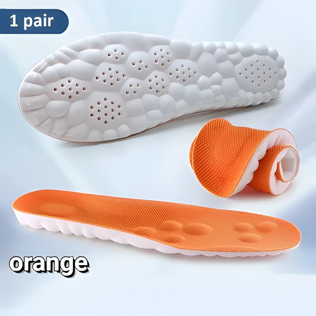 Unisex athletic & walking insoles featuring 4D Cloud Technology for super soft cushioning & superior foot support.