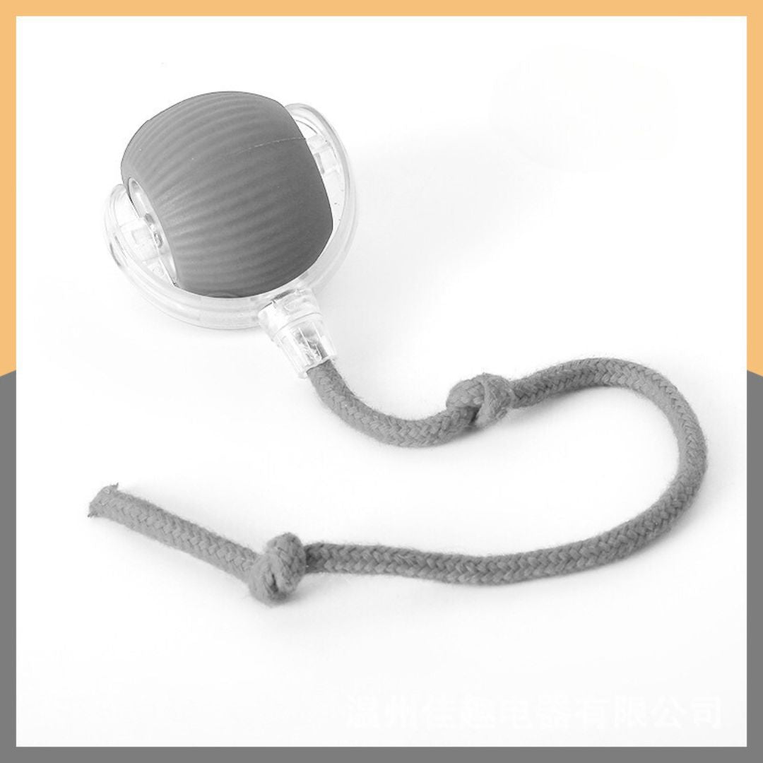 Electronic pet accessory: automatic cat play ball with feather for mental and physical enrichment