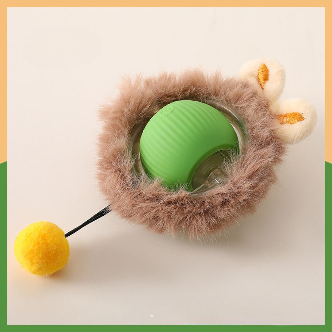 Pet supplies: interactive fur ball cat toy for mental enrichment and exercise