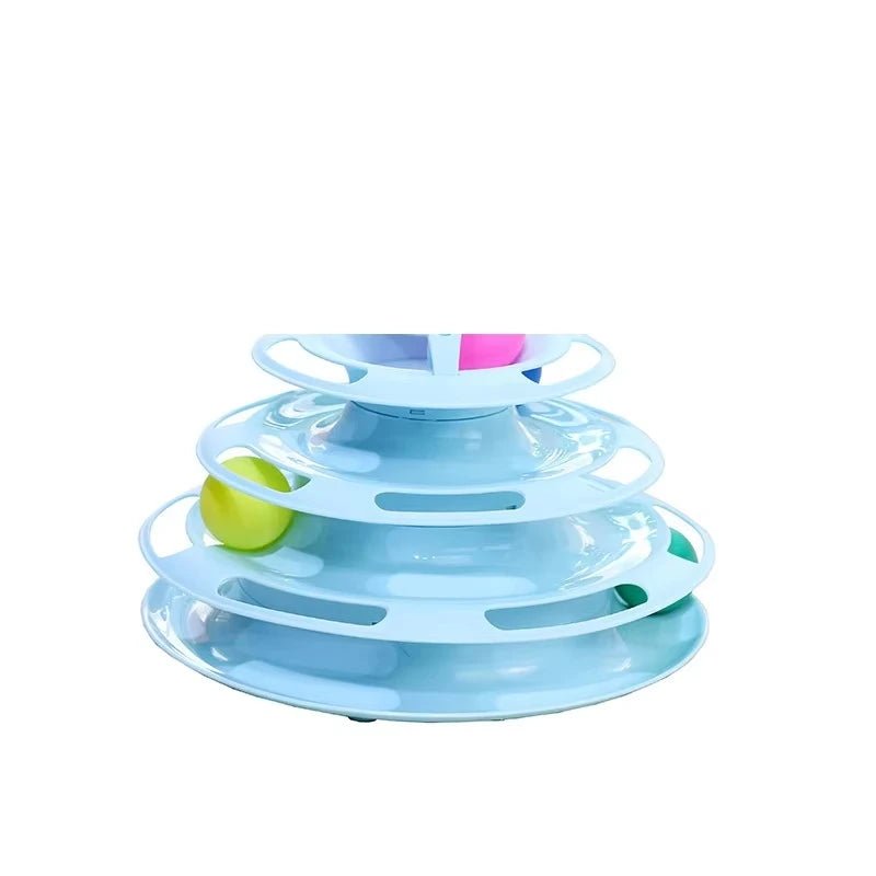 Durable multi-level interactive cat play tower, promoting pet exercise and engagement for cats