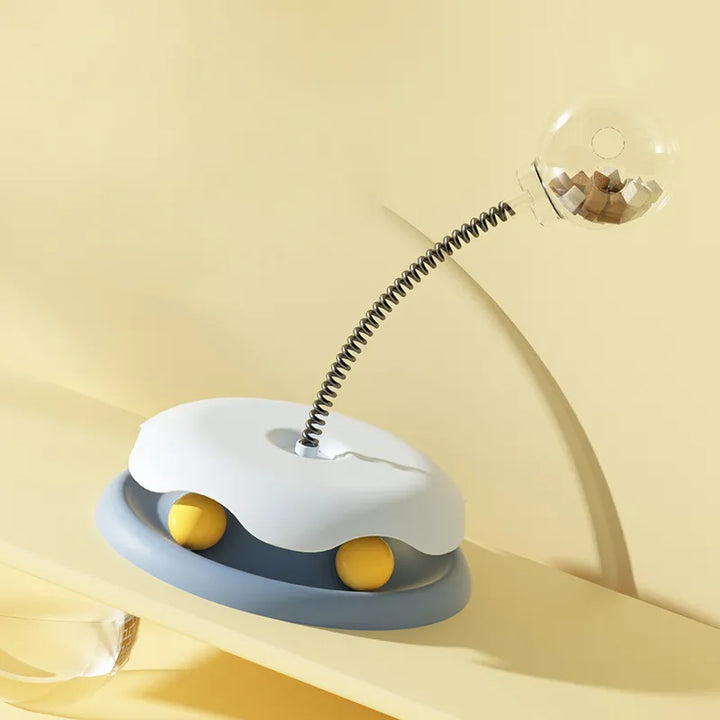 Pet supplies: Interactive cat treat dispenser with flexible pole encourages playtime and enrichment