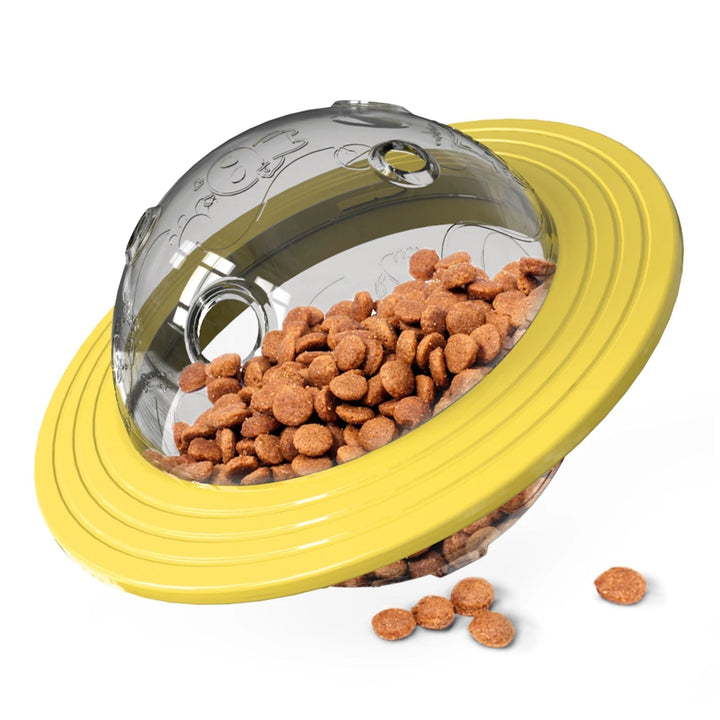 Dog chew toy and puzzle feeder combination, designed for mental stimulation & slow eating