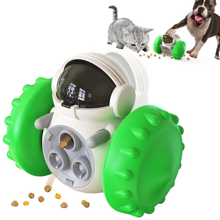 Durable ABS plastic pet puzzle toy, an interactive treat dispenser for dog and cat mental enrichment.