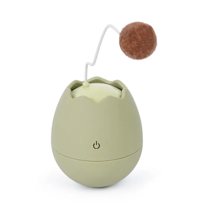 Engaging egg cat toy with a moving ball, promoting exercise and mental stimulation