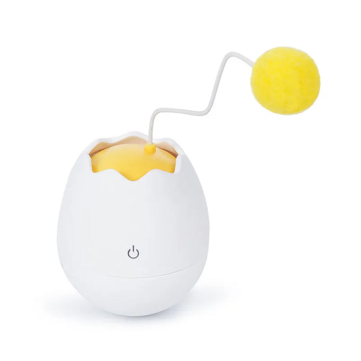 Cat exercise toy: Egg shape with an internal moving ball, perfect for playful felines