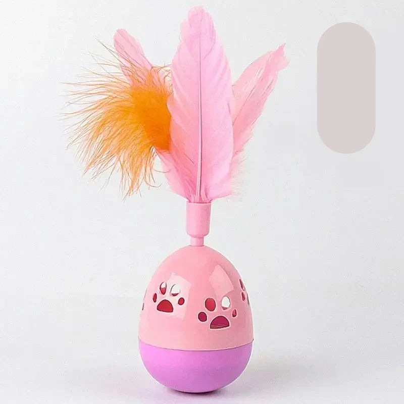 Feathered cat toy ball, ideal pet supply for engaging feline enrichment