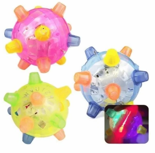 Interactive LED Jumping Activation Ball for Dogs, promoting active play & pet enrichment.