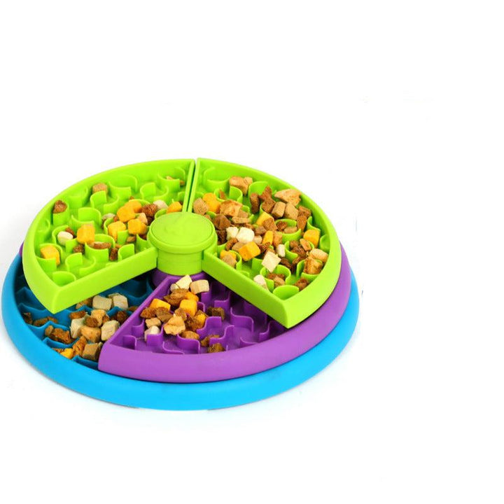 Durable pet activity feeder bowl, a slow feeder for dogs and cats providing mental enrichment during mealtime