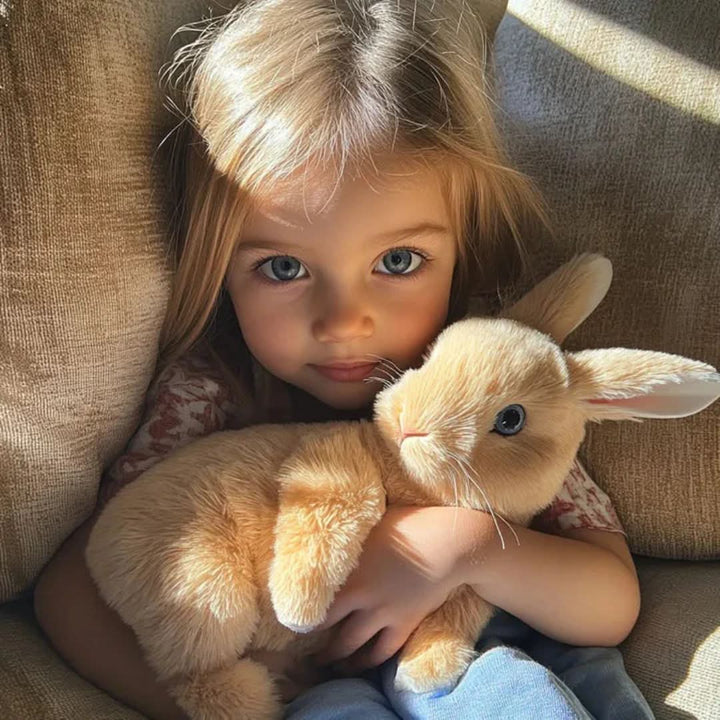 Engaging interactive plush bunny, a soft animated sound toy for children & toddlers.