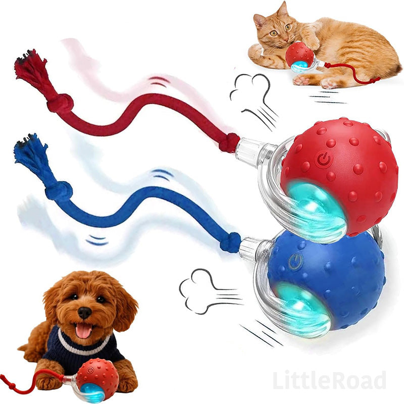 Interactive self-rolling pet toy for dogs & cats, stimulating playtime & anxiety relief
