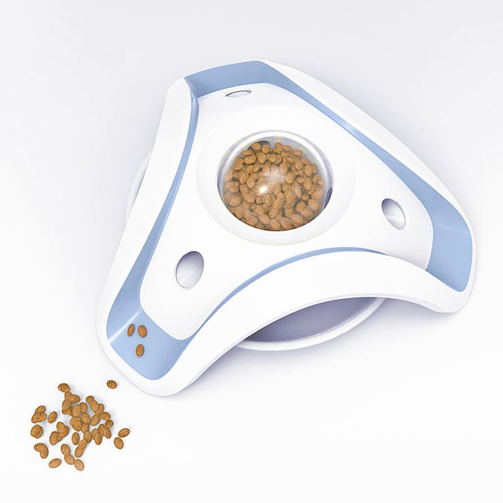 Puzzle feeder cat bowl, enriching pet food dispenser for mental engagement and slow eating