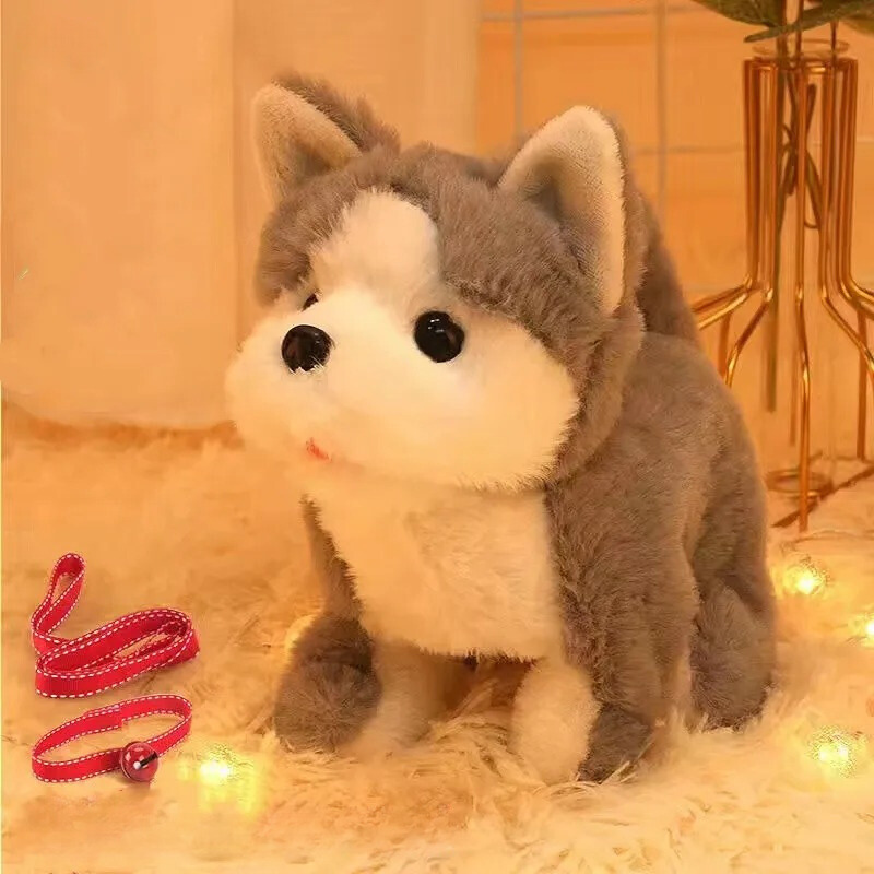 "Interaktiver Roboterhund BarkyBot, Spielzeug mit Felloptik, bellt und wedelt, ideal für Kinder ab 2 Jahren."