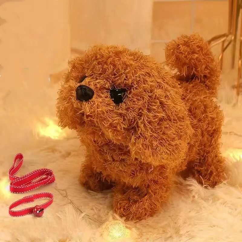 "Interaktiver Roboterhund BarkyBot, Spielzeug mit Felloptik, bellt und wedelt, ideal für Kinder ab 2 Jahren."