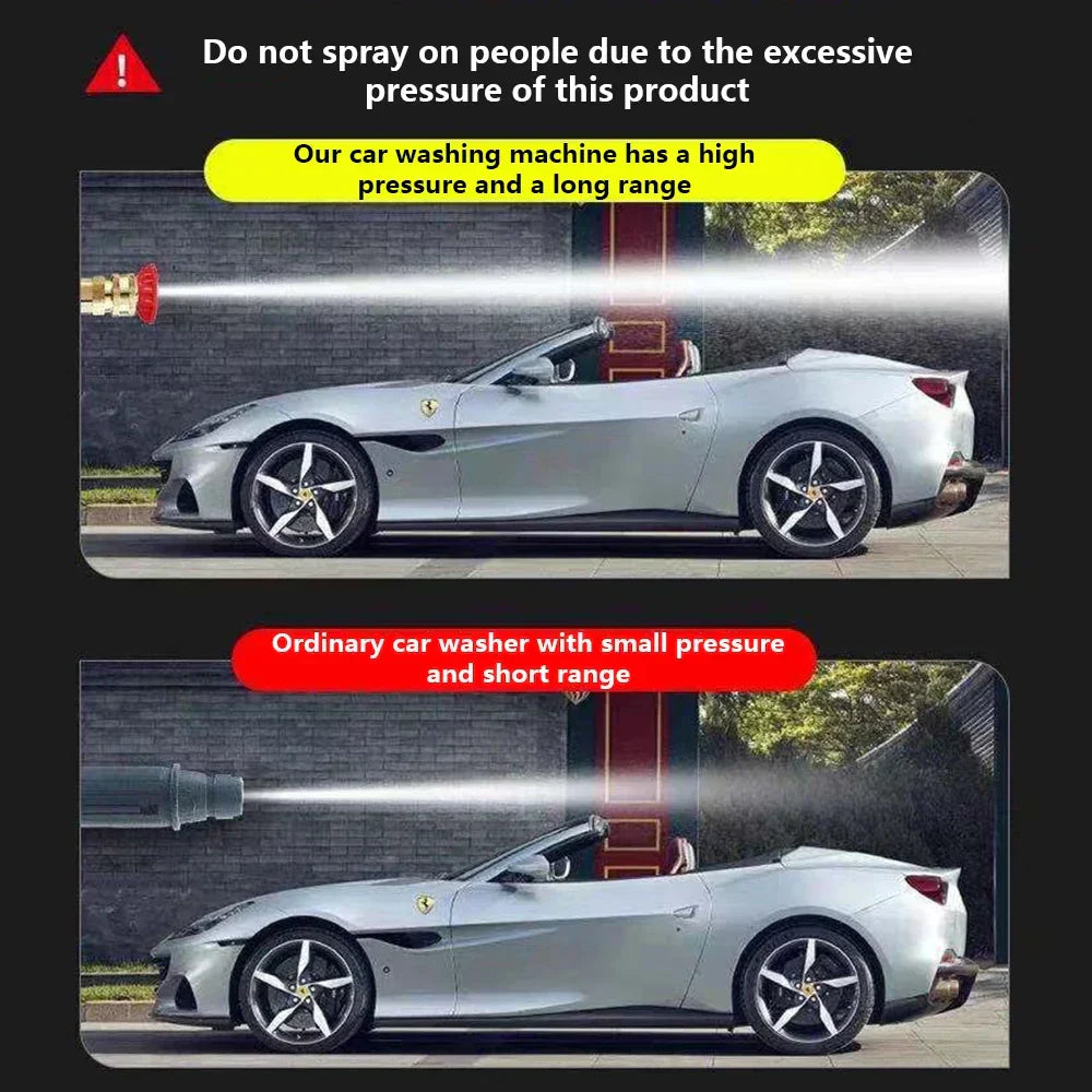 "JetWash Pro 30000: Kabelloser Hochdruckreiniger 60Bar, kompakt, schwarz-grün, für Autopflege und Hausreinigung."