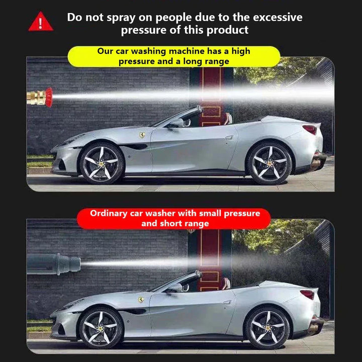 "JetWash Pro 30000: Kabelloser Hochdruckreiniger 60Bar, kompakt, schwarz-grün, für Autopflege und Hausreinigung."