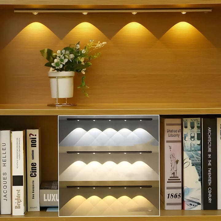 Kabellose, wiederaufladbare LED-Leuchte mit Bewegungssensor, ideal für dunkle Räume, einfache Montage, dimmbar und einstellba