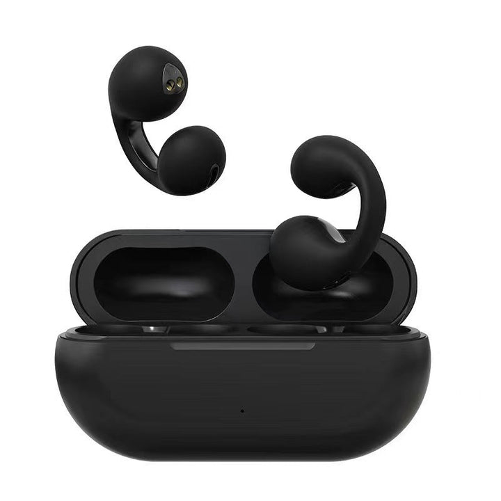 "Kabelloses Bluetooth Sport-Headset, ergonomisch, wasserfest, Schwarz oder Weiß, ideal für Training und Klanggenuss"