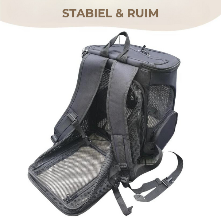 "Katzenrucksack mit Sichtfenster und Belüftung für bequeme Reisen im Wald, stilvolles Design, graue Farbe"