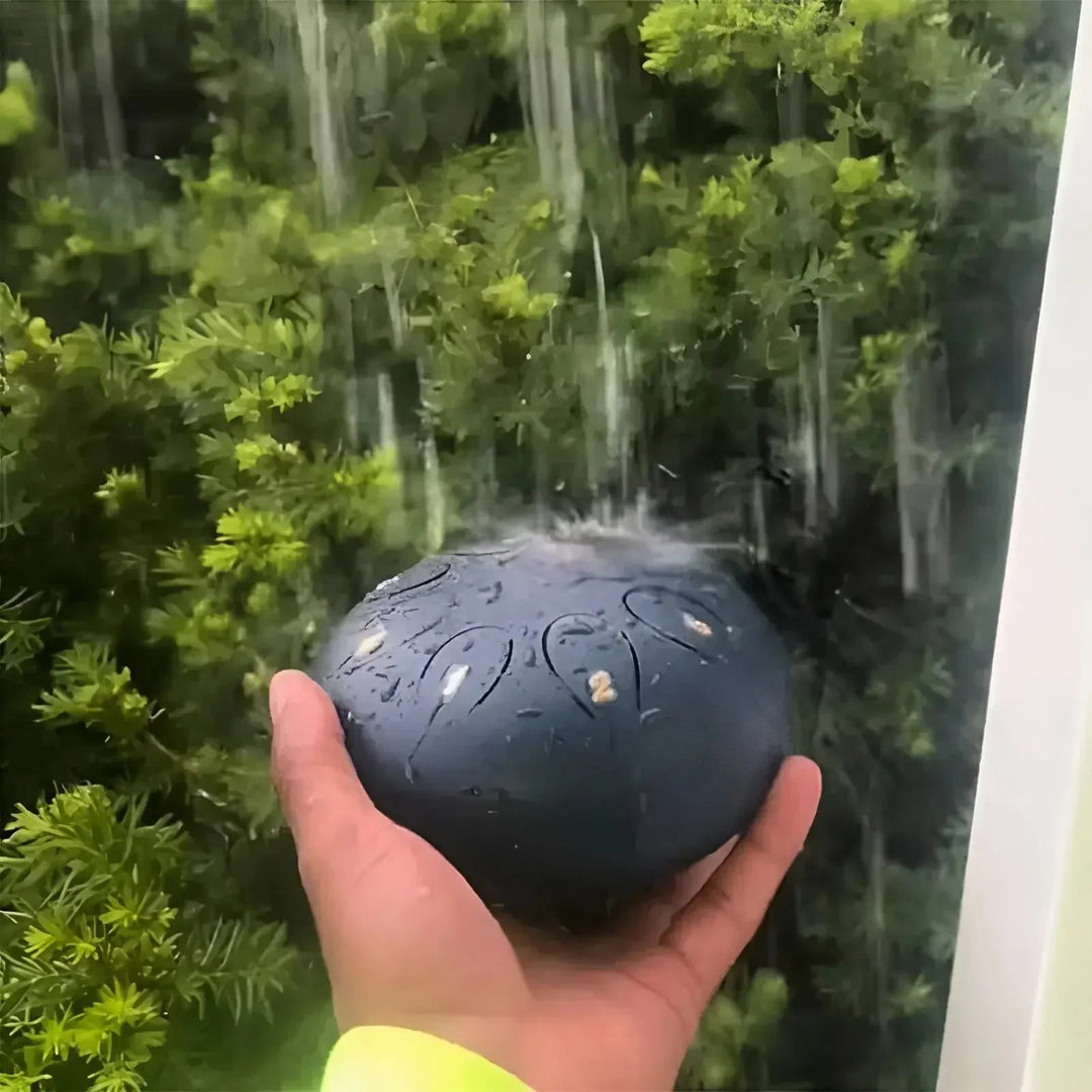 "Kinder Zungentrommel aus Stahl mit sanftem Klang, ideal für kleine Musiker, robust und einfach spielbar."