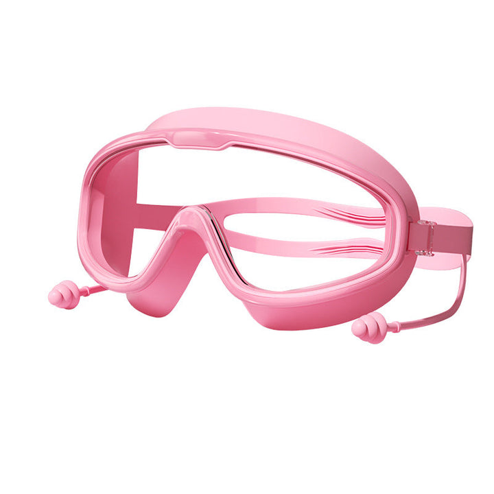 Kinderschwimmbrille, Anti-Beschlag, große Linsen, blaue Dichtung, elastische Bänder, ideal für klare Sicht und Komfort im Was