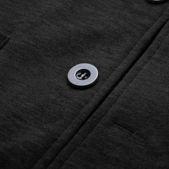 Klassischer Herrenblazer, zeitloses Design, dunkles Grau, elegante Passform, ideal für formelle und informelle Anlässe.