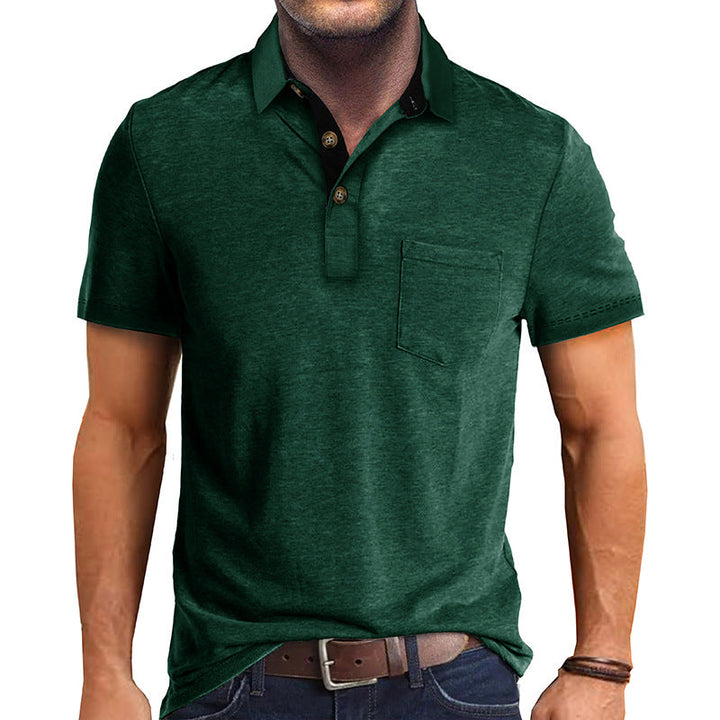 Klassisches Herren Polohemd mit modernem Polokragen, elegantes Design, hochwertiger Stoff, perfekte Wahl für jeden Anlass.