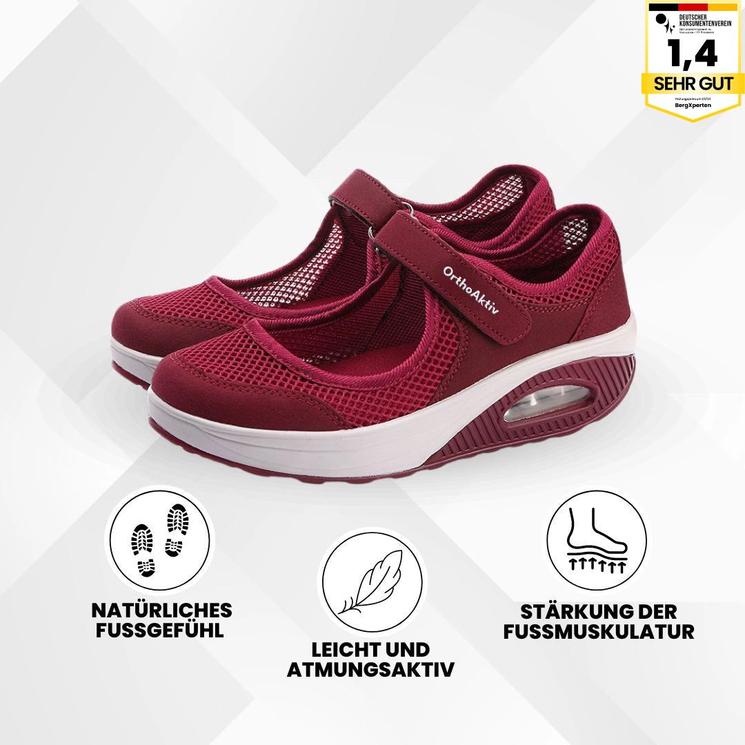 "Komfortable Damen Sandalen, schmerzlindernd, sandfarben, rutschfest, flexibel, für gesunde Füße und optimalen Halt."