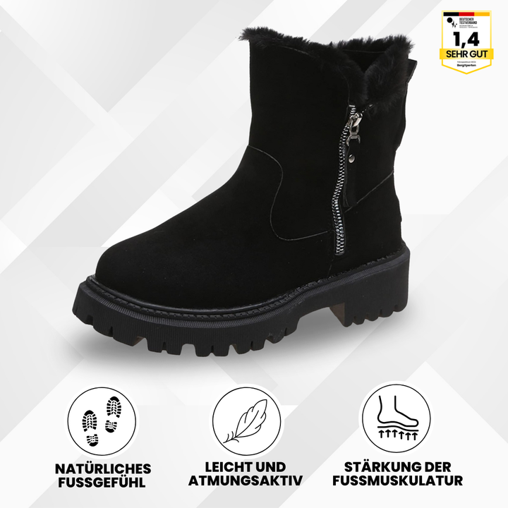 "Komfortable Damen-Schneestiefel mit warmem Innenfutter, orthopädischer Unterstützung und rutschfester Sohle."