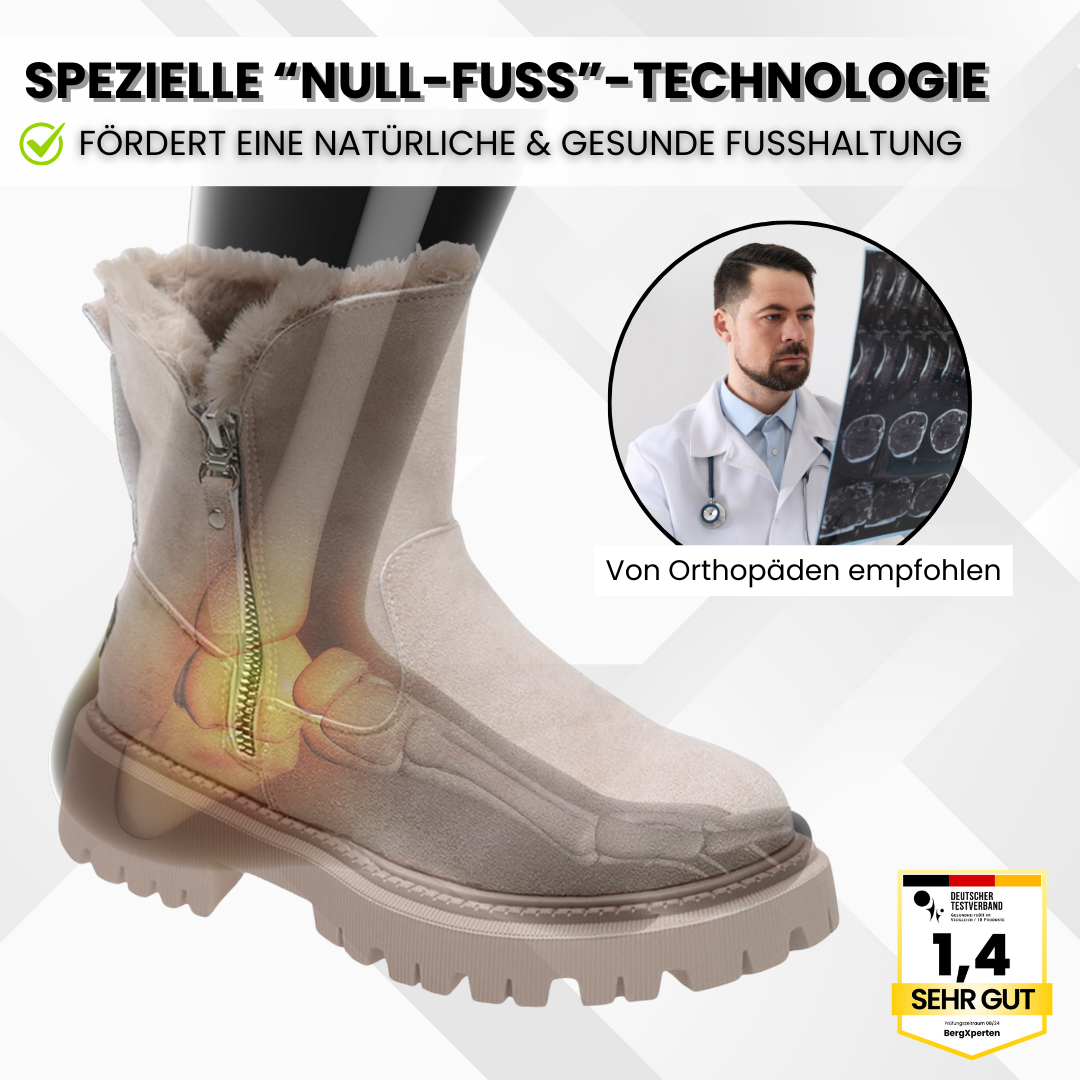 "Komfortable Damen-Schneestiefel mit warmem Innenfutter, orthopädischer Unterstützung und rutschfester Sohle."
