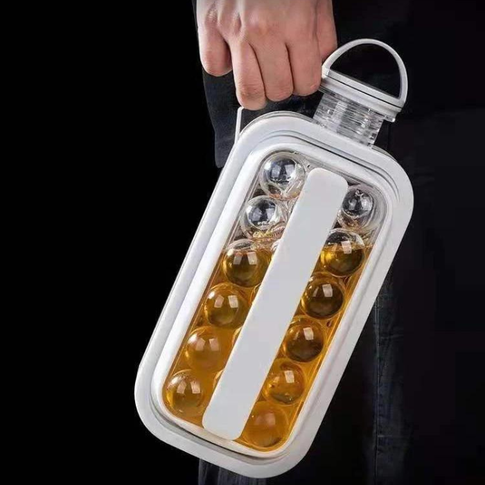 "Kompakte Eiswürfelmaschine mit schneller Eisproduktion, robustem transparentem Gehäuse, ideal für Küchen und Bars."