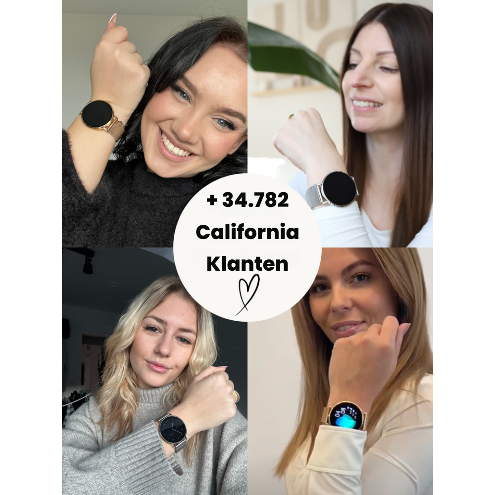 "Kompakte, elegante Smartwatch mit ultradünnem Design und Mesh-Armband, perfekt für jeden Stil, AMOLED-Display."