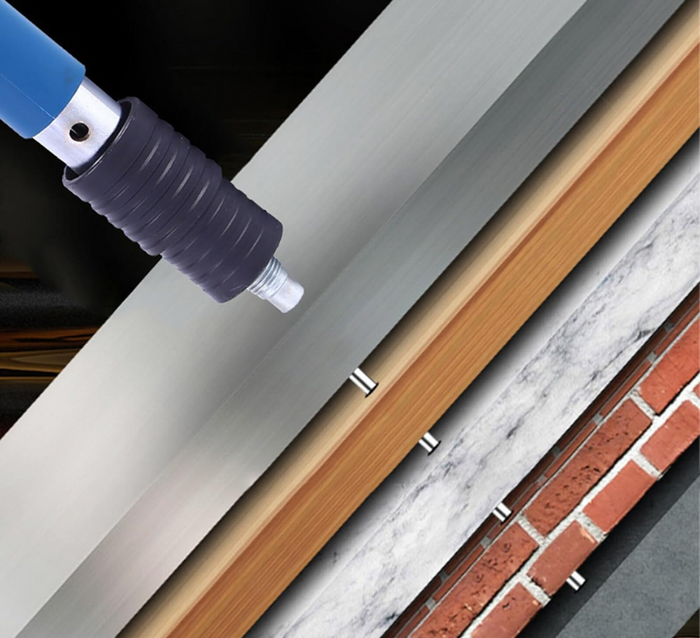 Kompakte, leichte Nagelpistole für Beton und Stahl mit imposanter Durchschlagskraft, ideal für Profis im Bauwesen.