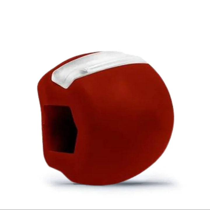 Kompakter Kiefertrainer aus Silikon, der mit Zubehör geliefert wird, ideal für gezielte Muskelaktivierung und Gesichtskonture