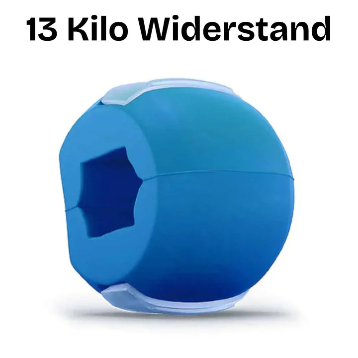 Kompakter Kiefertrainer aus Silikon, der mit Zubehör geliefert wird, ideal für gezielte Muskelaktivierung und Gesichtskonture