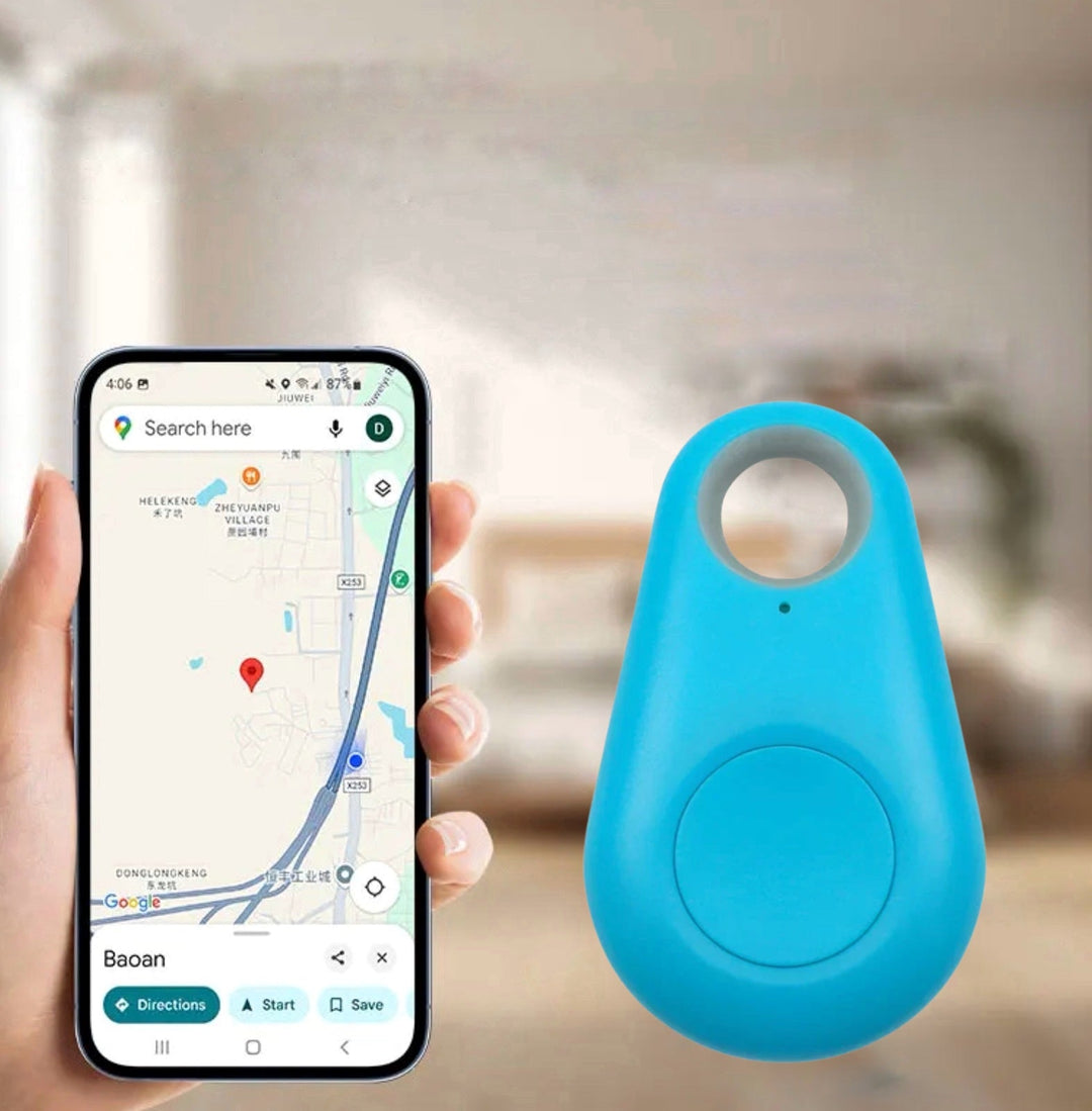 Kompakter Mini GPS-Tracker für Kinder, Haustiere; erhältlich in Blau, Grün, Rosa, Schwarz; bietet diskrete Sicherheit.