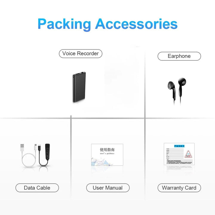 "Kompaktes Mini Diktiergerät, tragbares Spionage-Audioaufzeichnungsgerät mit schlankem Design für diskrete Aufnahmen."