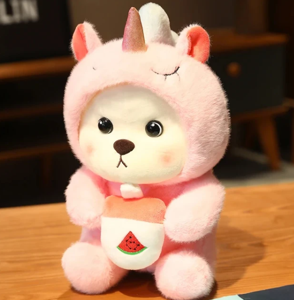 "Kuscheliger Plüsch-Bär: Weiches, plüschiges Material, ideal als Geschenk für Kinder und Erwachsene, trostspendender Begleite