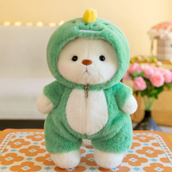 "Kuscheliger Plüsch-Bär: Weiches, plüschiges Material, ideal als Geschenk für Kinder und Erwachsene, trostspendender Begleite