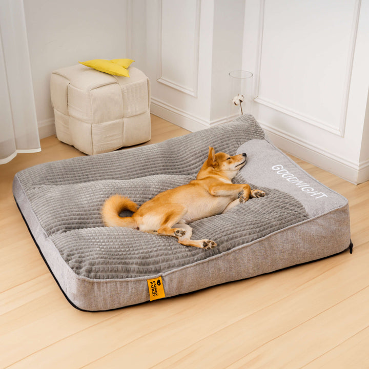 Durable pet supplies: large dog bed replacement cover in crystal velvet texture