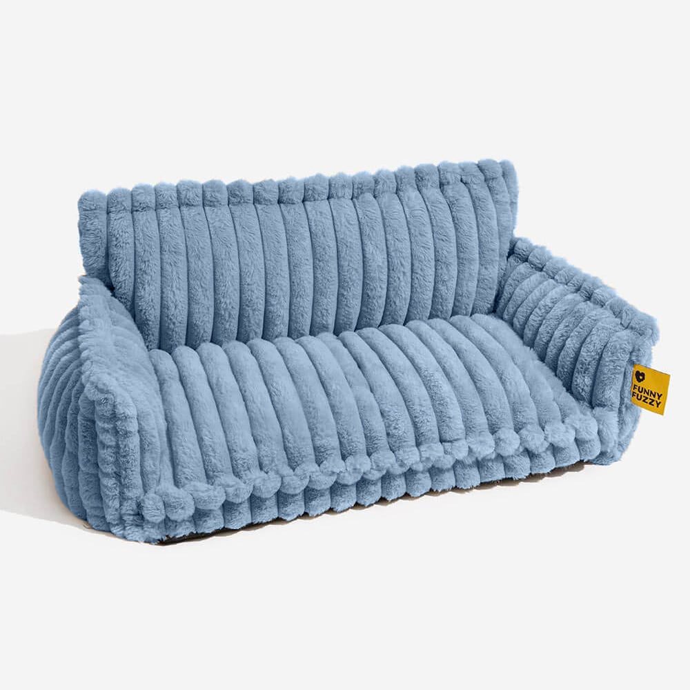Washable dog bed, large, with headrest, and easy-clean removable cover