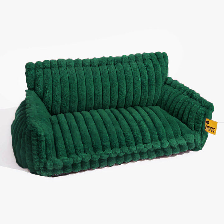 Comfortable large dog sofa bed, washable, with built-in headrest and memory foam