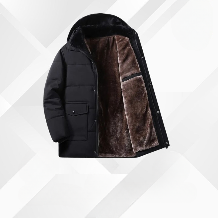 ThermoMax Herren-Kapuzenjacke - Winter Windbreaker mit Taschen