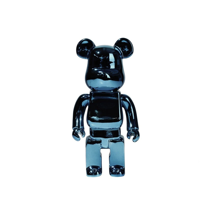 "Lebendige Bearbricks Skulptur mit buntem Design, ideal als stylische Tischdekoration und Sammlerfigur, aus Harz gefertigt."