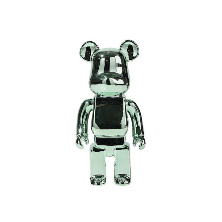 "Lebendige Bearbricks Skulptur mit buntem Design, ideal als stylische Tischdekoration und Sammlerfigur, aus Harz gefertigt."