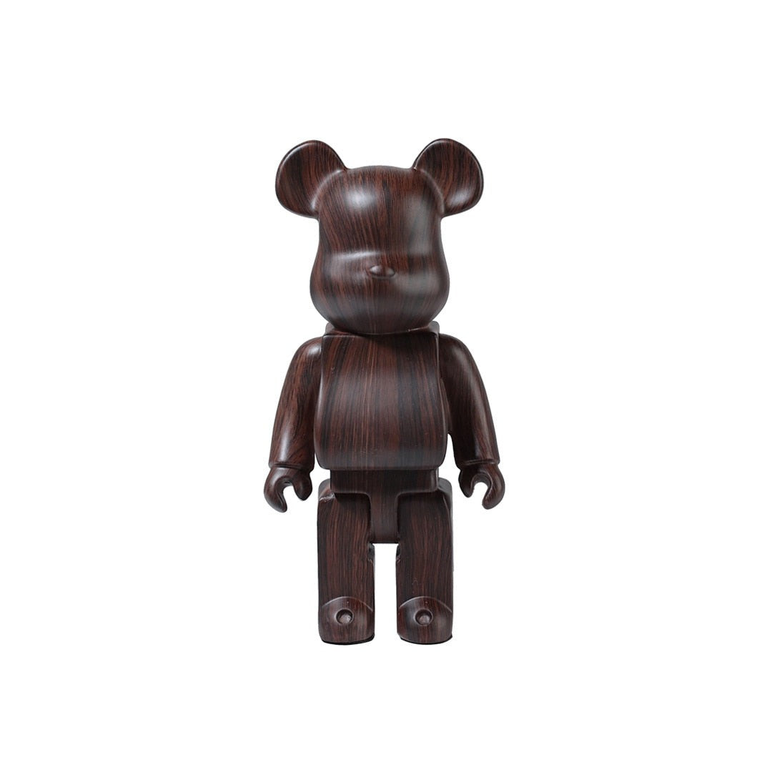 "Lebendige Bearbricks Skulptur mit buntem Design, ideal als stylische Tischdekoration und Sammlerfigur, aus Harz gefertigt."