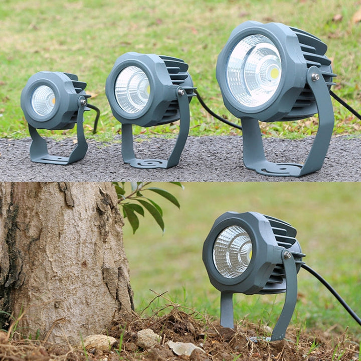 "LED Flutlicht COB Lampe, wetterfest, 20W, 7 Farben, aus Druckguss-Aluminium, IP65, für Außenbeleuchtung, 360° drehbar"