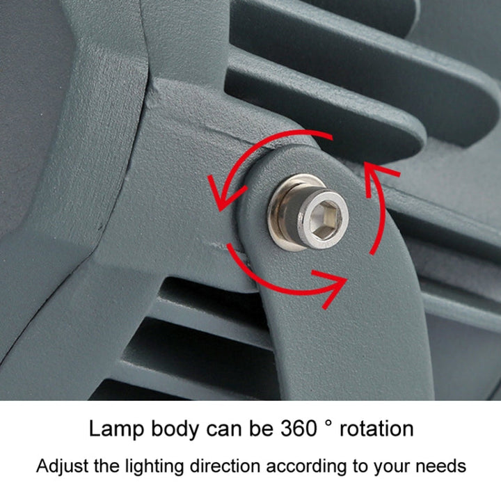 "LED Flutlicht COB Lampe, wetterfest, 20W, 7 Farben, aus Druckguss-Aluminium, IP65, für Außenbeleuchtung, 360° drehbar"