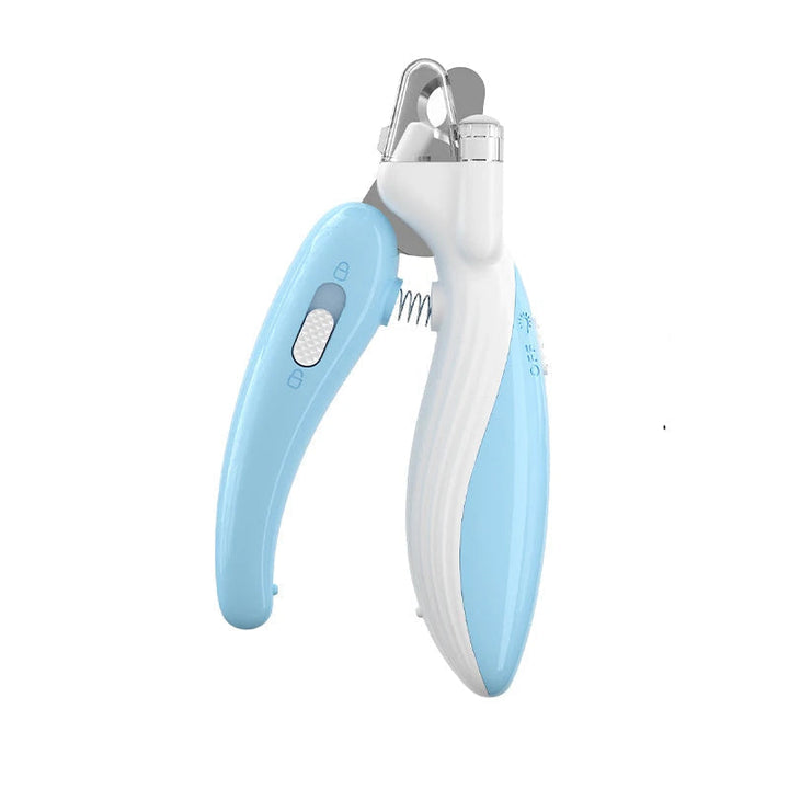 LED pet nail clippers for dogs & cats, safety trimmer with light, stainless steel blades, ergonomic handle