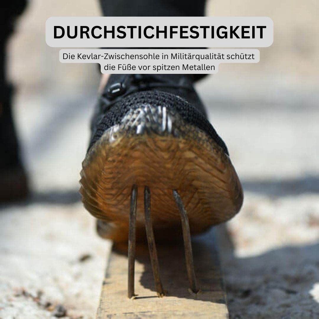 "Leichte EN ISO Sicherheitsschuhe, stoßfest, nagelfest, modisches Mesh-Design, aus Kevlar, nur 400g, für Arbeit und Freizeit.